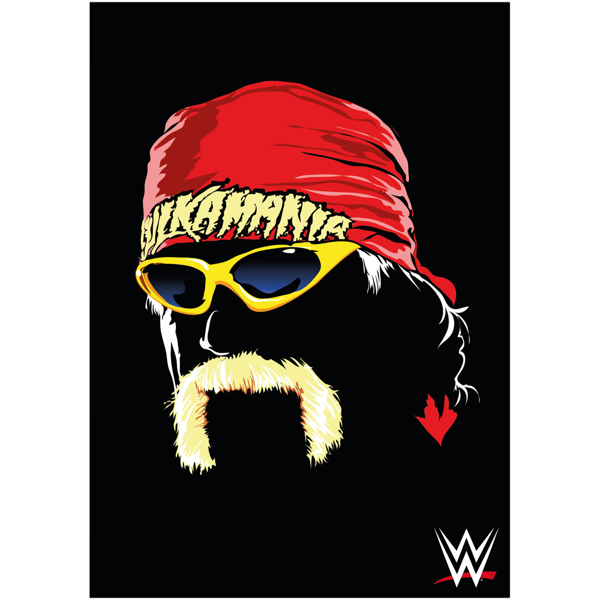WWE Hulk Hogan Face Illustration Poster – ungerahmt A3 Image