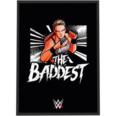 WWE Ronda Rousey the Baddest Poster - Gerahmt A3 Image
