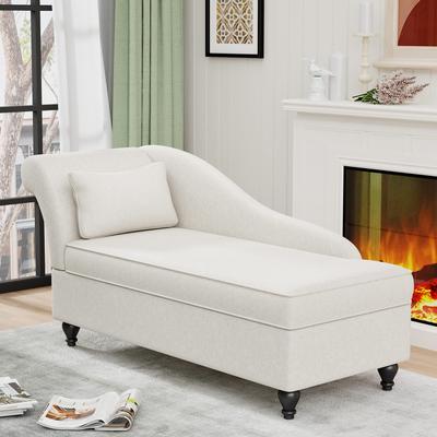 Modern Chaise Lounge Indoor with Storage Fabric Chaise Lounge Couch