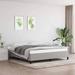 vidaXL Bed Frame Upholstered Platform Bed with Wooden Slats Support Fabric