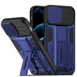 SaniMore Case for iPhone 13 Pro Max (6.7 2021) [Slide Camera Cover + Incvisible Kickstand] Magnetic Car Mount Upgraded Heavy Duty Protective Hybird Rugged Military Grade Drop-proof Shell Blue