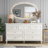 7-Drawer Double Dresser Chest Dresser Sideboard Lacquer For Bedroom