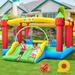 15' x 12' Large Inflatable Bounce House for 6 Kids with Blower & Slide for 3-10 yrs Children & Basket Ball Hoop