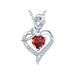 KIHOUT Deals Ladies Fashion Rose Love Heart Diamond Pendant Necklace Mother s Day Gift Jewelry