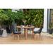 Amazonia 5pc Outdoor Patio Jeffers Dining Round Wood Set