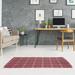 ArtVerse Tampa Bay Football Luxury Plaid Area Rug Red/White/Pewter 5 x 7 5 x 8