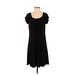 MICHAEL Michael Kors Casual Dress - A-Line Scoop Neck Short sleeves: Black Print Dresses - Women's Size Small
