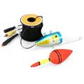 1200TVL Underwater Fishing 24 LEDs Waterproof Fish Shape Boat Ice Fishing Accessories with 15m30m50m Cable