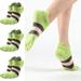 Toe Socks Low Cut Five Finger Crew Socks Athletic No Show Soft Comfortable Breathable Running Yoga Socks For Woman(Green Feet(35-38cm))