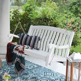 Cambridge Casual Lyon Mahogany Wood Porch Swing White