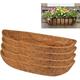 4pcs Trough Planter Basket Liners Coco Liner Casewin Thick Coconut Coir Liner Coco Fiber Liners Replacement for Wall Planter Window Box Garden Fence Baskets Railing Planter In/Outdoors (30inch)