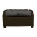 RSH Dcor Indoor Outdoor Single Tufted Ottoman Cushion 21 x 17 Grey