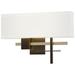 Cosmo 11.3"H Soft Gold Accented Dark Smoke Sconce w/ Anna Shade