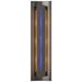 Gallery 27.25"H Blue Glass Straight Cutout Oil Rubbed Bronze Sconce