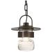 Mason 10.6"H Oil Rubbed Bronze Outdoor Ceiling Fixture w/ Clear Glass