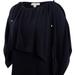 Michael Kors Tops | Michael Kors Plus Size Black Crepe Dress Top | Color: Black/Gold | Size: 1x