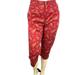 Ralph Lauren Pants & Jumpsuits | Lauren Jeans Ralph Lauren Paisley Capri Pants Size 12 Petite | Color: Red | Size: 12p