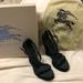 Burberry Shoes | Burberry Italy Women's Sandal Denim Espadrille Wedge Platform | Color: Black | Size: 36.5