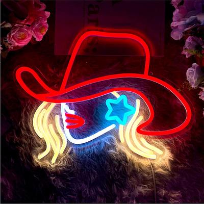 Urban Outfitters Wall Decor | Cowgirl Neon Sign Led Light Party Festival Southern Bedroom Aesthetic Cute Decor | Color: Blue/Red | Size: Os