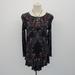 Free People Dresses | Free People Womens Floral Smooth Talker Tunic Mini Dress Size S Raven Casual | Color: Black | Size: S