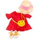 Götz 3403504 Dress Redness Combination Doll Clothing Size XL 5-Piece Clothing and Accessory Set for Standing Dolls 45-50 cm