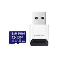 Samsung PRO Plus microSD-Karte + USB-Kartenleser, 128 GB, Für Mobile Gaming auf Smartphones, Tablet und Handheld Konsolen, UHS-I U3, Full HD & 4K UHD, 180 MB/s Lesen, 130 MB/s Schreiben, MB-MD128SB/WW