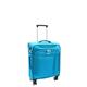 House Of Leather Four Wheel Suitcase Luggage TSA Lockable Soft Bag Okayama Black Teal (Teal, Cabin: H: 55 x L:38 x W:21 cm)