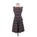 Nanette Lepore Casual Dress - A-Line: Black Jacquard Dresses - Women's Size 2
