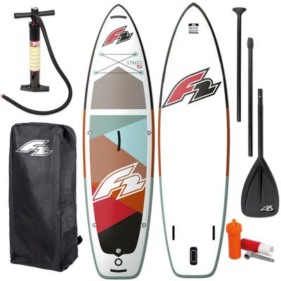 Inflatable SUP-Board F2 "Strato women 10,5 red" Wassersportboards Gr. 10,5 320 cm, rot Stand Up Paddle