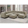 Black/Brown Reclining Sectional - F&L Homes Studio Danhiccy 134" Wide Chenille Reversible Modular Large Sectional w/ Ottoman Chenille | Wayfair