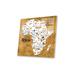 iCanvas Africa Map Print On Acrylic Glass Plastic/Acrylic in Black/Green/Orange | 24 H x 24 W x 0.25 D in | Wayfair PPI369-1PR3-24x24