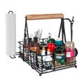 URKNO Barbecue Rack w/ Paper Towel Holder, Picnic Rack & Barbecue Grill | 11 H x 13.38 W x 9.5 D in | Wayfair B0BZYXDP91