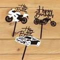 Décoration de gâteau en acrylique Happy Birthday Happy Birthday voiture de sport homme cool