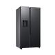 Samsung Side-by-Side-Kühlschrank mit Gefrierfach, 178 cm, 635 l, AI Energy Mode, Wasser- und Eisspender, No Frost+, Premium Black Steel, RS6GA854CB1/EG