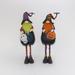 The Holiday Aisle® Set Of 2 Lighted Whimsical Halloween Gnomes w/ Flexible Legs Plastic | 34.65 H x 6.3 W x 8.27 D in | Wayfair