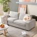 Latitude Run® Pinederosa 88.58" Chenille Square Arm Sofa Chenille in Gray | 27.5 H x 88.58 W x 33.07 D in | Wayfair