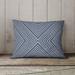 Foundry Select Chevron Indoor/Outdoor Throw Pillow Polyester/Polyfill blend in Blue/Navy | 14 H x 20 W x 4 D in | Wayfair