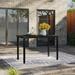 Lark Manor™ Alyne Rectangular 55.9" L x 29.5" W Outdoor Bar Table Metal in Black | 37 H x 55.9 W x 29.5 D in | Wayfair