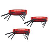 CRAFTSMAN CMHT26004 Folding Hex Key Set,25-Key,PK3