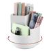 Desk Pencil Pen Holder 3 Slots 360-Degree Spinning Pencil Pen Desk Organizers - grey