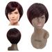 DOPI Fashion Short Sexy Wig Front Wavy Black Women Red Synthetic Wigs Rose Net Hot