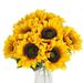 Artificial sunflower bouquet fake wildflower wedding spring decoration bridal take flowers DIY garden craft art decoration - style1