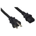 6 ft. 15 amps UL Listed SJT 14 Awg 3 Conductor Nema 6-15P TO IEC-60320-C13 AC Power Cord Black