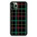 Plaid Christmas Tartan Black Green Phone Case Slim Shockproof Rubber Custom Case Cover For iPhone 11 Pro Max