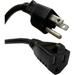 CableWholesale 10W1-04215 Power Extension Cord Black NEMA 5-15P to NEMA 5-15R 10 Amp UL CSA rated 15 foot