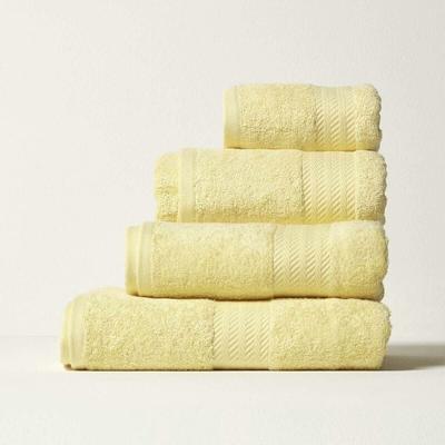 Luxus Handtuch-Set gelb 4-teilig, ägyptische Baumwolle 500g/m² - Gelb - Homescapes