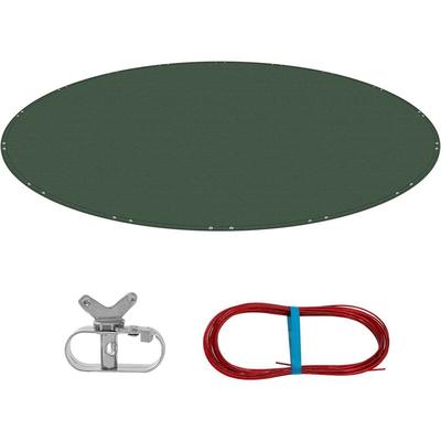 Poolabdeckung ø 360 cm für Rund Pools ø 300-320 cm, Poolplane aus 200 g/m² pe, Pool Abdeckplane mit Image