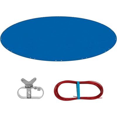 Poolabdeckung ø 360 cm für Rund Pools ø 300-320 cm, Poolplane aus 200 g/m² pe, Pool Abdeckplane mit Image