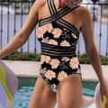 Cheers US Women Crisscross One Piece Swimsuit Tummy Control Bathing Suit Front Crossover Swimwear