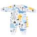 OUNONA Winter Autumn Baby Clothes Adorable Kids Dinosaur Printed Onesies Warm Jumpsuits for Boys Girls (Size 60cm)